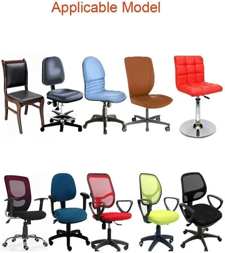 Vista 8 de Funda para silla de oficina con elástico extraíble y elástico para silla de oficina, funda de asiento elástica y elástica, funda universal