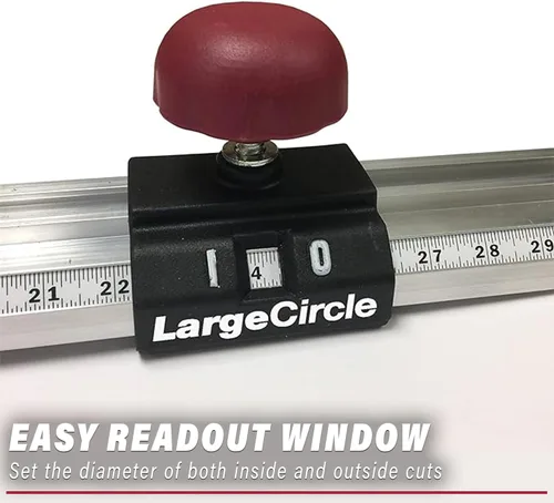 Vista 4 de Milescraft 1219 Kit de guía circular - Plantilla de corte circular de router de precisión para cortar/enrutar círculos desde 1.5" hasta 52" con base