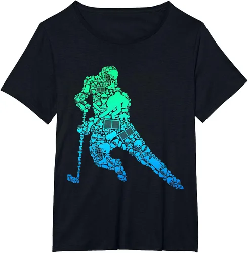 Vista 38 de Jugador de hockey sobre hielo Camiseta de hockey sobre hielo para hombres y niños Asphalt Grey