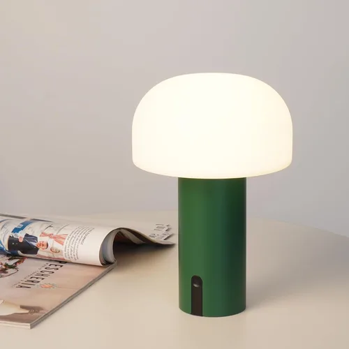 Vista 10 de WEILAILUX Lámpara de mesa inalámbrica de hongos, lámpara de ducha impermeable, lámpara de mesa recargable con pilas, luz nocturna regulable al tacto