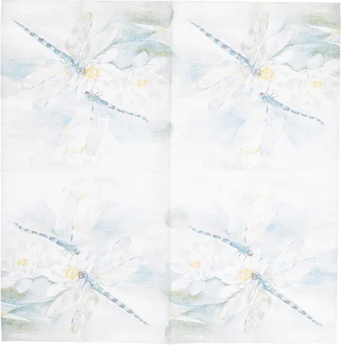 Vista 4 de IHR Ideal Home Range - Servilletas desechables de 3 capas de papel para fiestas, 5 x 5 pulgadas, libélula, 20