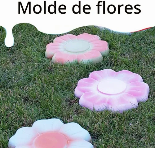 Vista 4 de DIY Path Maker Molde de hormigón Paso Piedra Cemento Pavimento Paisaje Azulejo Pavimento Molde para Jardín Patio Camino