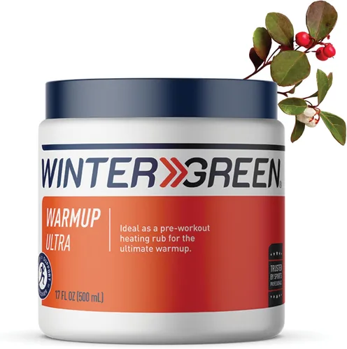 Vista 9 de Wintergreen Loción de calentamiento muscular, 2.5 onzas – Frotación térmica preentrenamiento con mentol y pimiento, calienta y relaja antes