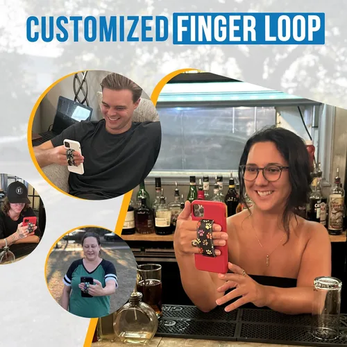 Vista 6 de Switchbands Finger Loop - Fundas para iPhone 12 Mini con correas para iPhone 12 Mini, con agarres elásticos, funda de carga inalámbrica para iPhone