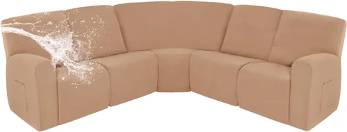 Vista 16 de Easy-Going - Funda 100% impermeable para sofá reclinable, fundas de sofá elásticas para sofás reclinables, funda de sofá seccional extra grande