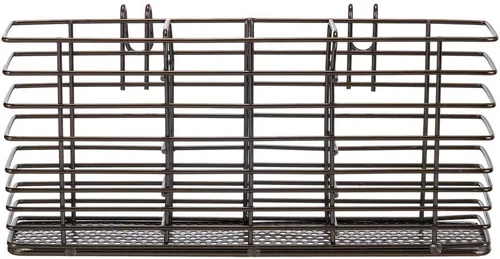 Vista 2 de SANNO - Estante de secado de utensilios de acero inoxidable y organizador de cubiertos con ganchos, soporte extraíble para cubiertos, color negro