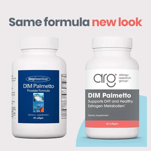 Vista 3 de Allergy Research Group ARG DIM Palmetto - BioResponse DIM & Palmetto Extract Softgels - Apoyo al metabolismo hormonal y estrógeno - Fórmula