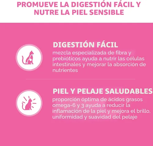 Vista 2 de Iams IAMS PROACTIVE HEALTH - Alimento seco para gatos adultos para digestión sensible y piel con pavo real, croquetas para gatos, bolsa de 3 libras