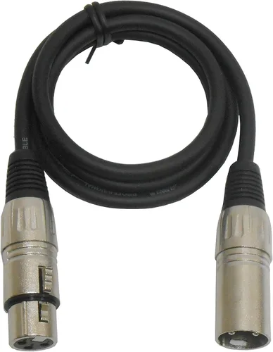 Vista 5 de Audio2000'S ADC2037X2 - Paquete de dos cables XLR macho a XLR hembra de micrófono/parche/escenario/audio/grabación (dos cables de 3 pies)
