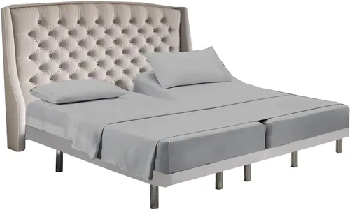 Vista 24 de Cottingon Juego de sábanas de 5 piezas tamaño King dividido para camas dobles ajustables, sábanas de microfibra de lujo suave XL para colchón