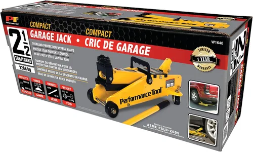 Vista 9 de Performance Tool W1640 gato de garaje de 2-1/2 toneladas, (5,000 lbs.) elevación de 5-15.5 pulgadas, ruedas giratorias, para autos/camiones