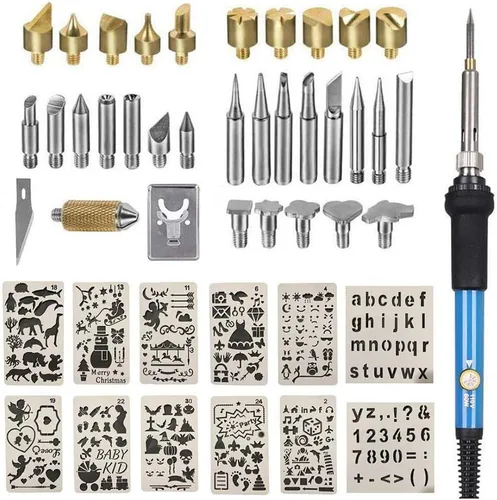 Vista 11 de Kit de Combustión de Madera ACRSIKR, Herramienta de Combustión de Madera con Pantalla LED, Pluma de Pirografía Ajustable de Temperatura