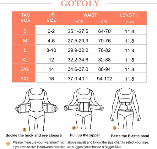 Vista 6 de Gotoly Corsé de entrenamiento de cintura para mujer cinturón de control de abdomen posparto faja para entrenamiento deportivo banda delgada