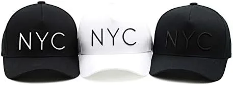 Vista 3 de Flipper Minimal NYC Logo New York City 5 paneles Gorra de béisbol ajustable de algodón para hombres y mujeres
