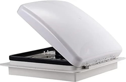 Vista 8 de RVLOVENT Ventilador de Techo RV de 12V de 14'' con 10 Velocidades Reversible con Elevación Manual (SIN CONTROL REMOTO)