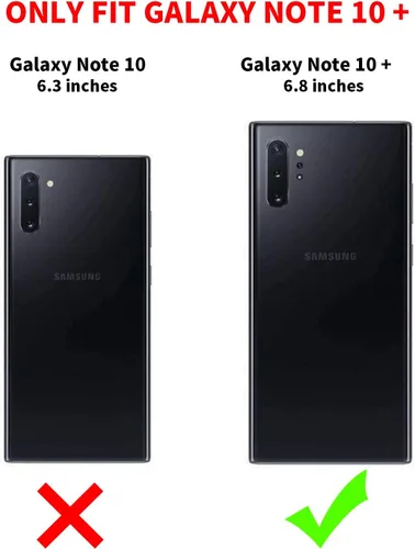 Vista 2 de Serie de soportes de anillo diseñada para Samsung Galaxy Note 10 Plus, cubierta protectora transparente compatible con soporte magnético