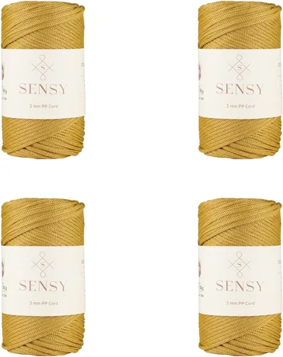 Vista 101 de Cuerda de poliéster Sensy Premium de 3 mm, 120 metros, 100% cordón de polipropileno, cuerda de macramé de 3 mm, cordón para bolsos de ganchillo