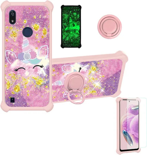 Vista 104 de jioeuinly JSF-DJS - Funda compatible con Nothing Phone 2a con protector de pantalla de vidrio templado, policarbonato duro + silicona suave, soporte