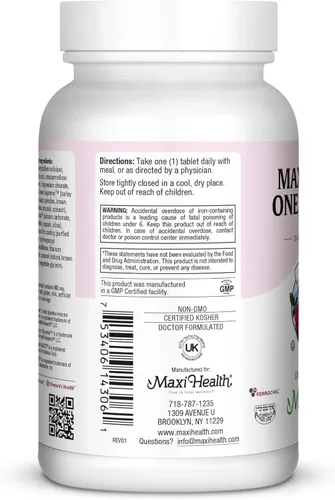 Vista 6 de Maxi Health Vitaminas prenatales para mujeres – Vitaminas prenatales diarias con hierro, folato, colina, vitamina D3 y nutrientes esenciales