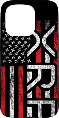 Vista 14 de iPhone 16 XRP Crypto - XRP criptomoneda - Bandera americana - Funda XRP