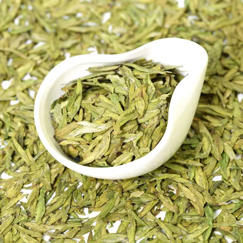 Vista 3 de GOARTEA 250 g / 8.8 oz Nonpareil Supreme Xihu Longjing Dragon Well Dragonwell Spring Té Verde Hoja Suelta Chino West Lake Long Jing Tea