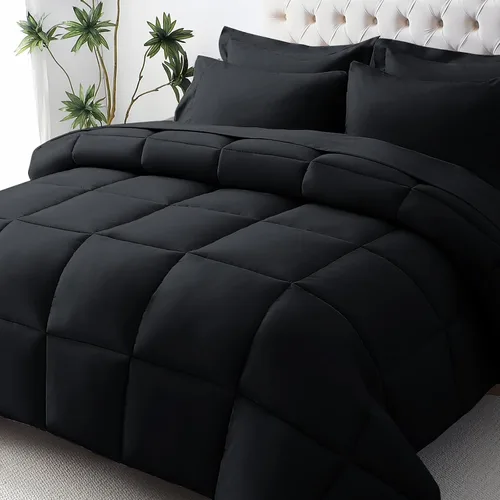 Vista 84 de JOLLYVOGUE Juego de edredón individual XL, cama ultrasuave en una bolsa, tamaño individual XL, 5 piezas, juego de ropa de cama certificado Oeko-TEX