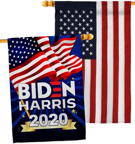 Vista 23 de Biden Harris Flag Vote President 2020 - Juego de banderas para casa de jardín, demócrata patriótico, republicano, fiesta de té, bandera