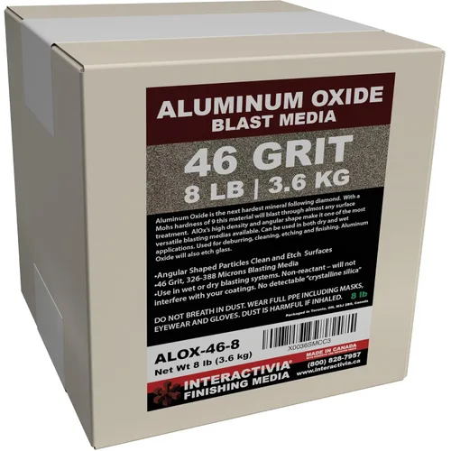 Vista 11 de Óxido de aluminio #30 - 8 libras - Medios abrasivos de chorro de arena gruesa para gabinetes de voladura y pistolas de voladura.