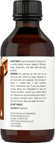 Vista 2 de Horbäach Aceite aromático de almizcle 4 onzas líquidas (4.0 fl oz) Grado premium para difusores, fabricación de velas y jabón, proyectos