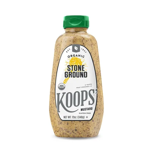 Vista 11 de Koops' Mostaza Dijon orgánica – Condimento Dijon, sin gluten, kosher, sin OMG, salsa de mostaza orgánica certificada por USDA, fabricado