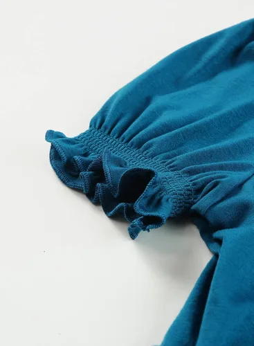 Vista 8 de blibean Maxi vestidos de manga abombada para niñas de 4 a 13 años