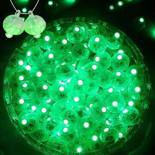 Vista 6 de 50 mini luces LED, globos de luz LED para decoraciones de fiesta, luces de fiesta de neón para linterna de papel, huevos de Pascua, fiesta de Rojo