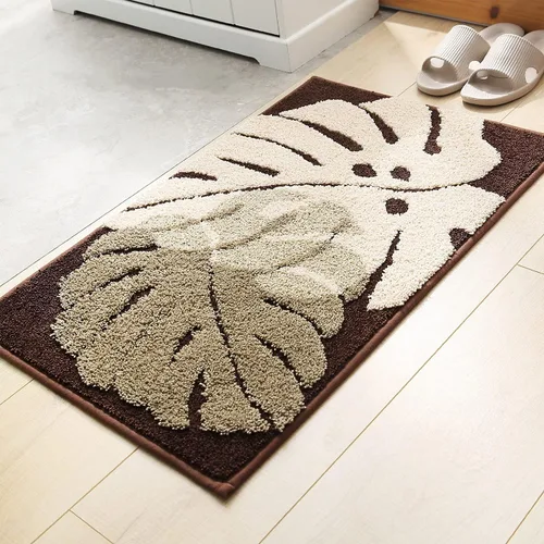 Vista 8 de Alfombra de baño de plantas súper absorbente, antideslizante, de microfibra suave, lavable a máquina, alfombra de felpa gruesa para ducha