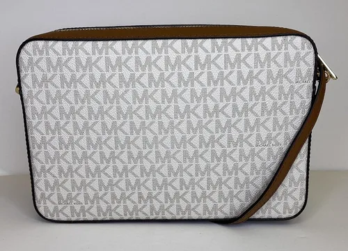 Vista 7 de Michael Kors Bolso cruzado Jet Set para mujer Signature Mk Vanilla
