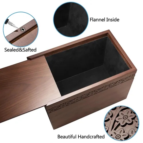 Vista 3 de Urnas de cremación para cenizas humanas, adultos, hombres o mujeres, urnas funerarias conmemorativas para cenizas, caja de urnas decorativas