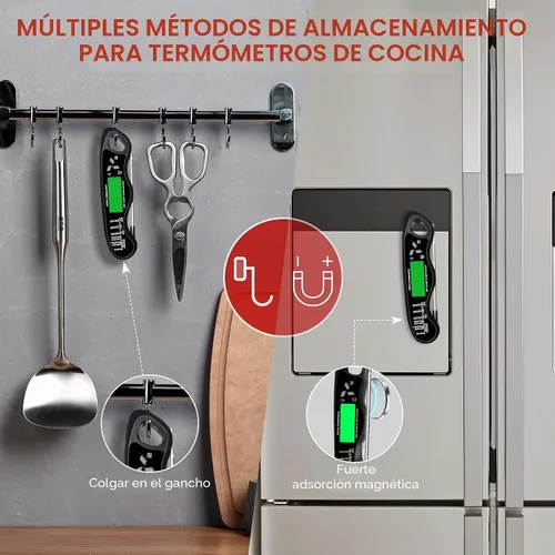 Vista 7 de Termómetro de cocina,IP67 impermeable termómetro de carne digital