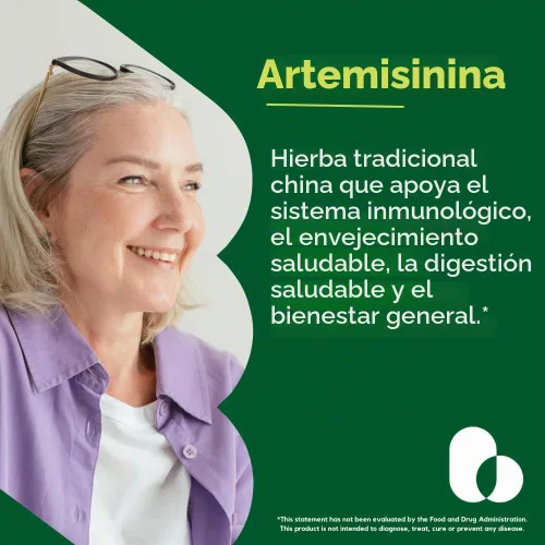 Vista 2 de BESTVITE Artemisinina 500mg por cápsula (60 cápsulas vegetales) - Extra