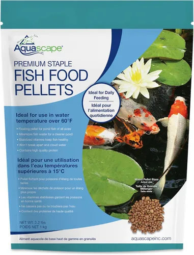 Vista 8 de Aquascape Premium Staple Pond and Koi Fish Food, tamaño mixto de pellets, 1.1 libra (17.64 oz), 81050