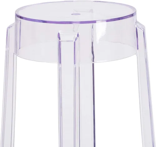 Vista 6 de Flash Furniture Taburete de bar Laney de 29.75 pulgadas de alto transparente
