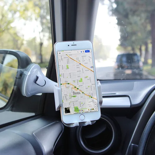 Vista 4 de Cellet Soporte de teléfono para parabrisas de automóvil, soporte para teléfono compatible con iPhone y teléfonos inteligentes Android