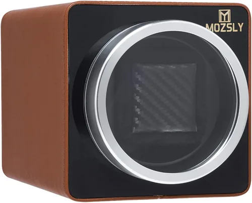 Vista 7 de MOZSLY Watch Winder for Automatic Watches with Quiet Motor 12 Rotation Mode Setting Leather