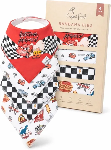 Vista 19 de Copper Pearl Baberos tipo bandana para bebé, paquete de 4 baberos de algodón suave para babear y dentición, absorbentes, ajuste ajustable, muchos