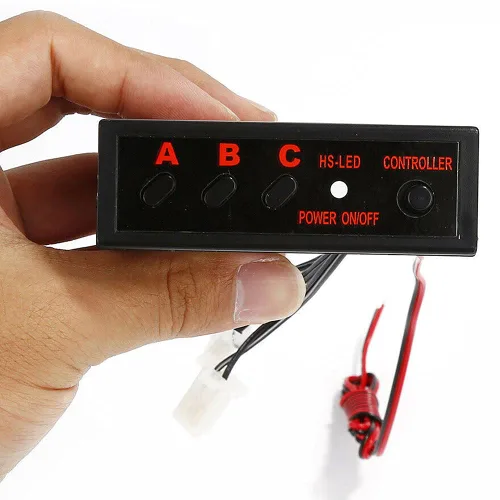 Vista 2 de SaiDian 1 unids Flash estroboscópico controlador caja 12V luz intermitente módulo 3 modos intermitentes para coche y motocicleta