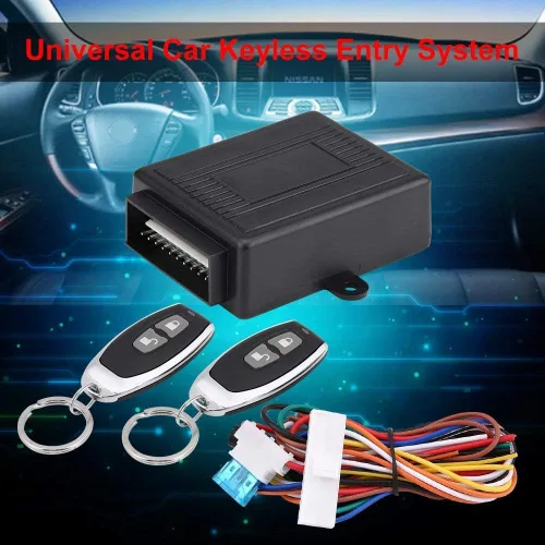 Vista 3 de Aramox Kit universal de cerradura de puerta central para automóvil, sistema de entrada sin llave con control remoto