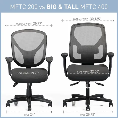 Vista 3 de Realspace® MFTC 200 Silla ergonómica multifunción súper tarea, color negro