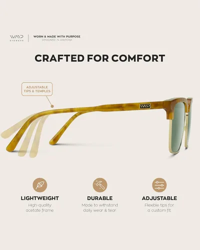 Vista 7 de WearMe Pro Gafas de sol rectangulares polarizadas sin montura