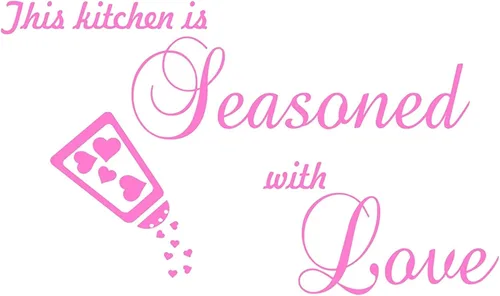 Vista 8 de VWAQ This Kitchen is Seasoned with Love - Adhesivo decorativo para pared, diseño de refranes de vinilo para comedor