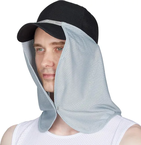 Vista 3 de Sombrero de sol de malla de enfriamiento Escudo Cuello Cortina Transpirable Guardia Polainas Protección UV Unisex Hombres Mujeres Cubierta facial