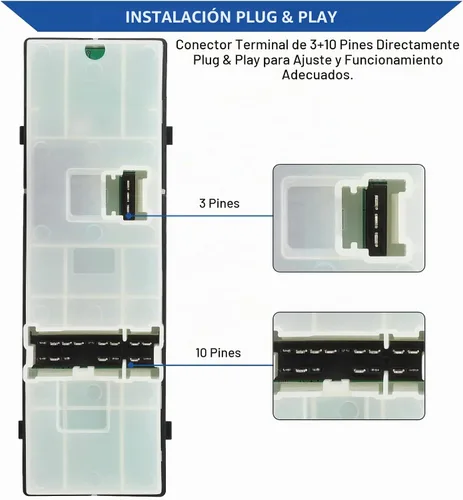 Vista 3 de Obaee 25401-9N00D Interruptor de ventana eléctrica frontal Botón maestro de control Compatible con Nissan Maxima 2009-2012, Infiniti 2007-2008 G35