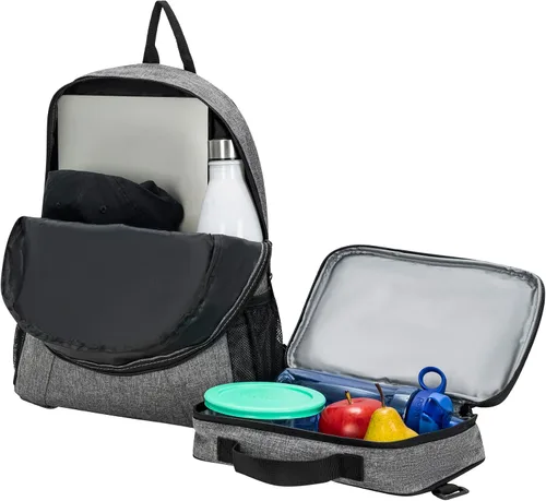 Vista 4 de PUMA - Combo de juego de mochila y lonchera para niños, GrisMulti